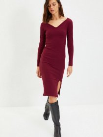 Сукня міді Trendyol модель TWOAW22EL0439/Bordo Фото