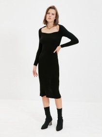 Платье миди Trendyol модель TWOAW22EL0614/Siyah Фото