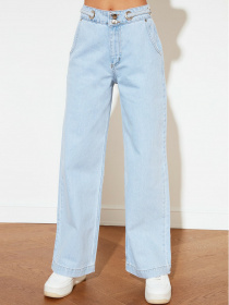 Прямые джинсы Trendyol Wide Leg модель TWOSS21JE0692/Mavi Фото