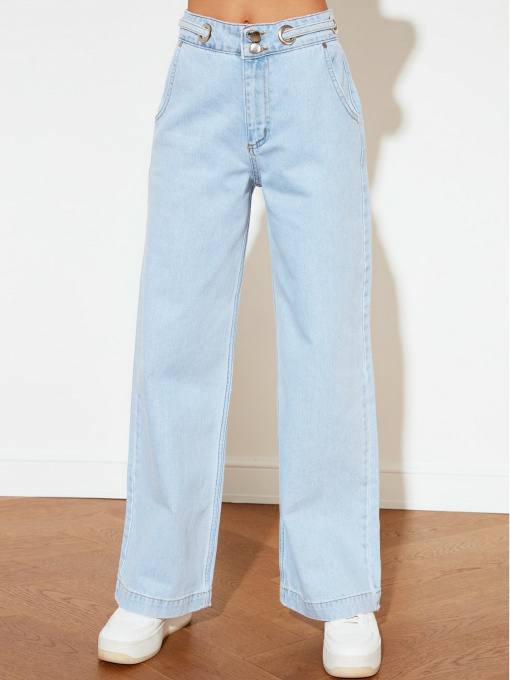 Прямые джинсы Trendyol Wide Leg модель TWOSS21JE0692/Mavi Фото