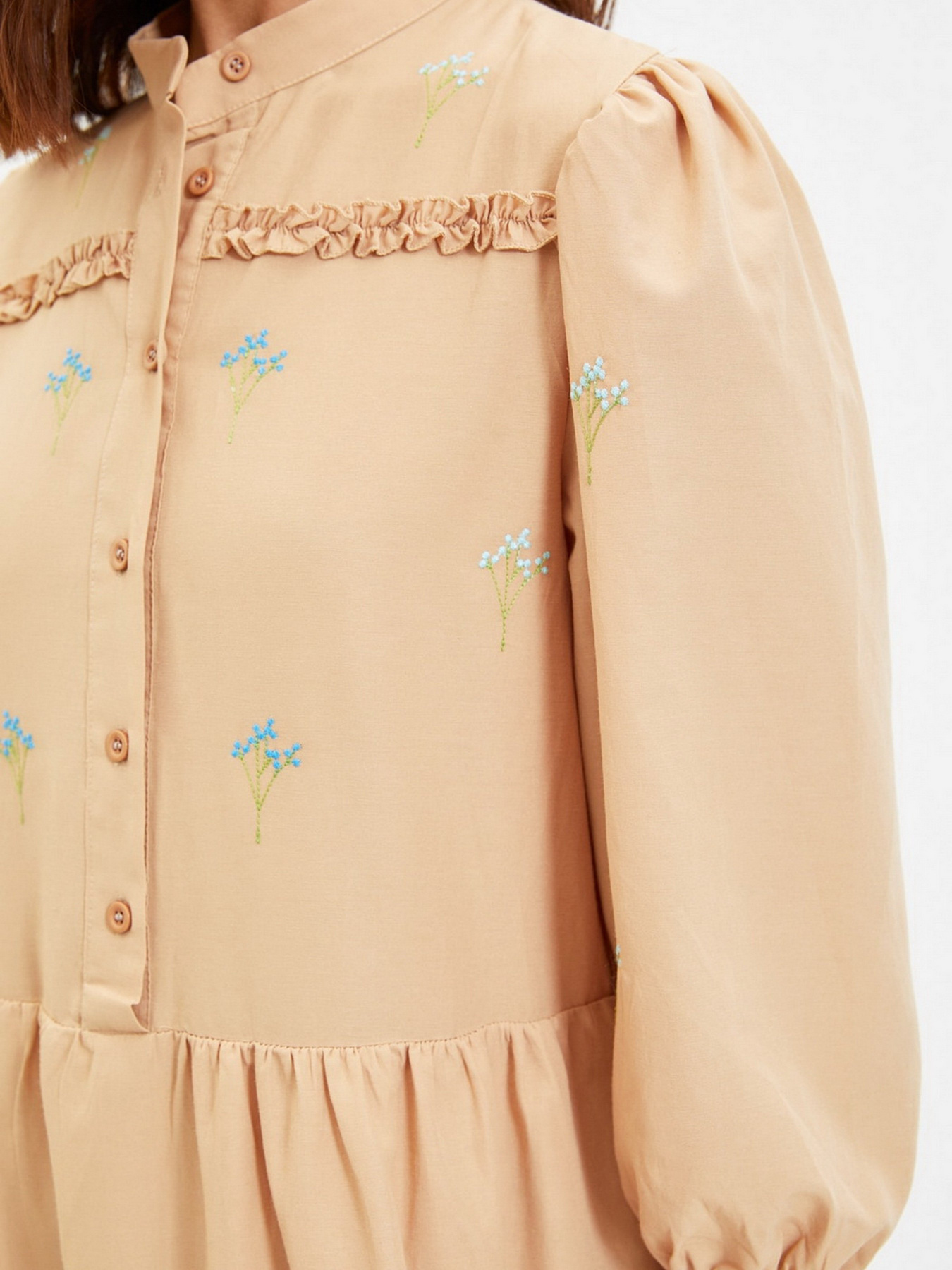 Платье миди Trendyol модель TWOAW22EL0882/Camel Фото