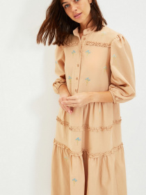 Сукня міді Trendyol модель TWOAW22EL0882/Camel Фото