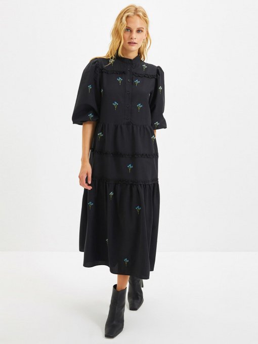 Платья Trendyol модель TWOAW22EL0882/Siyah Фото