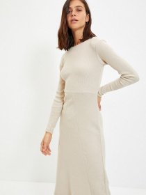 Платье миди Trendyol модель TWOAW22EL1380/Bej Фото