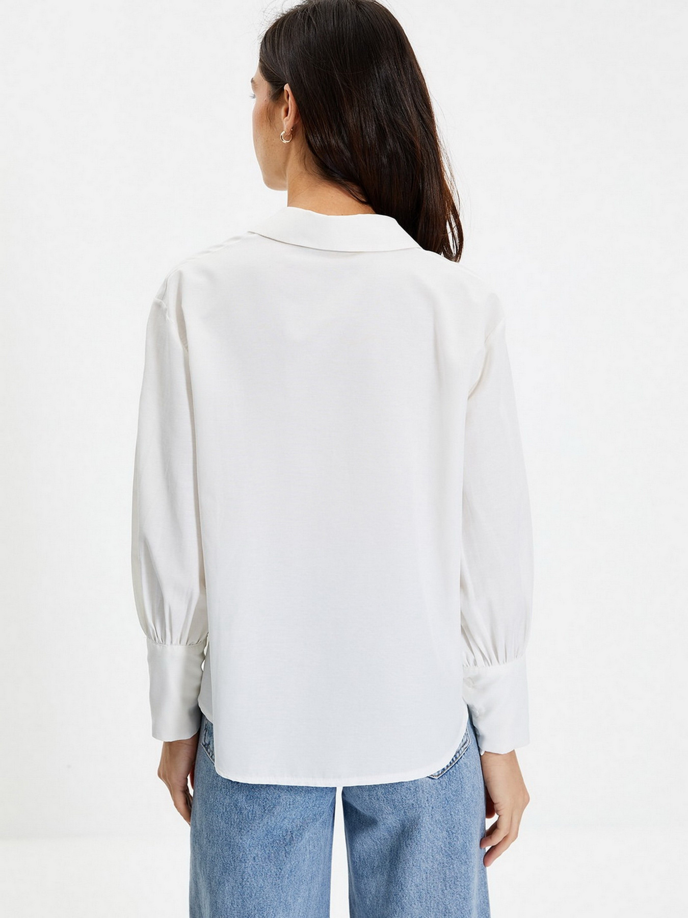 Рубашка Trendyol модель TWOAW22GO0509/Ekru Фото