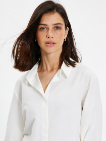 Рубашка Trendyol модель TWOAW22GO0509/Ekru Фото