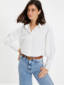 Рубашка повседневная Trendyol модель TWOAW22GO0509/Ekru Фото