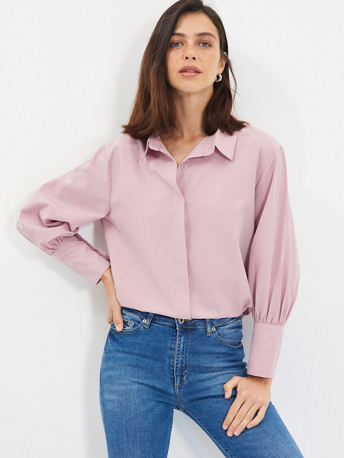 Рубашка Trendyol модель TWOAW22GO0509/Lila Фото
