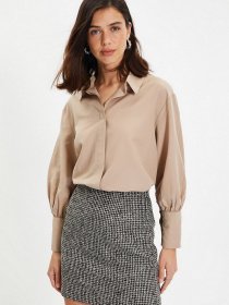 Рубашка Trendyol модель TWOAW22GO0509/Vizon Фото