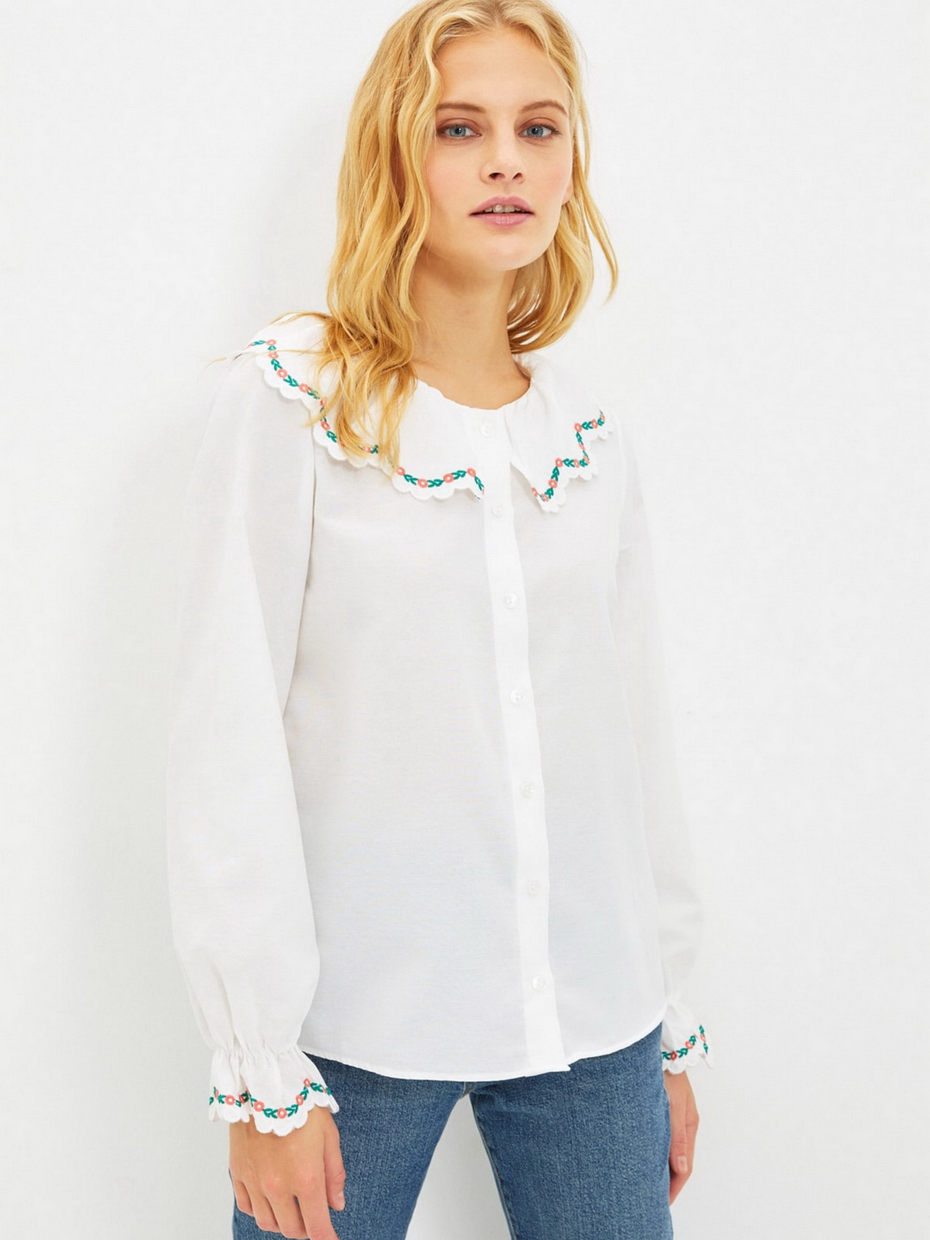 Блуза Trendyol модель TWOAW22GO0527/Ekru Фото