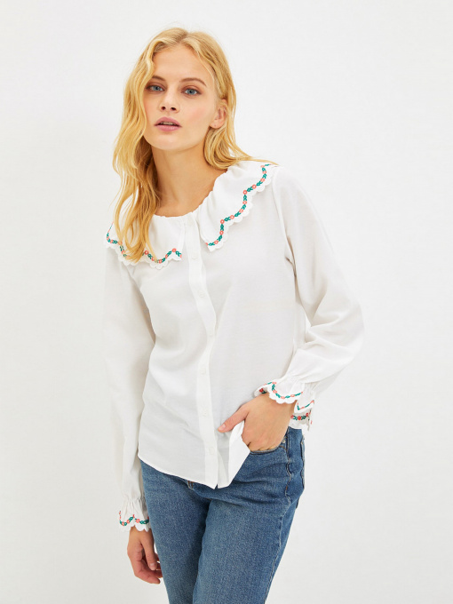 Блуза Trendyol модель TWOAW22GO0527/Ekru Фото