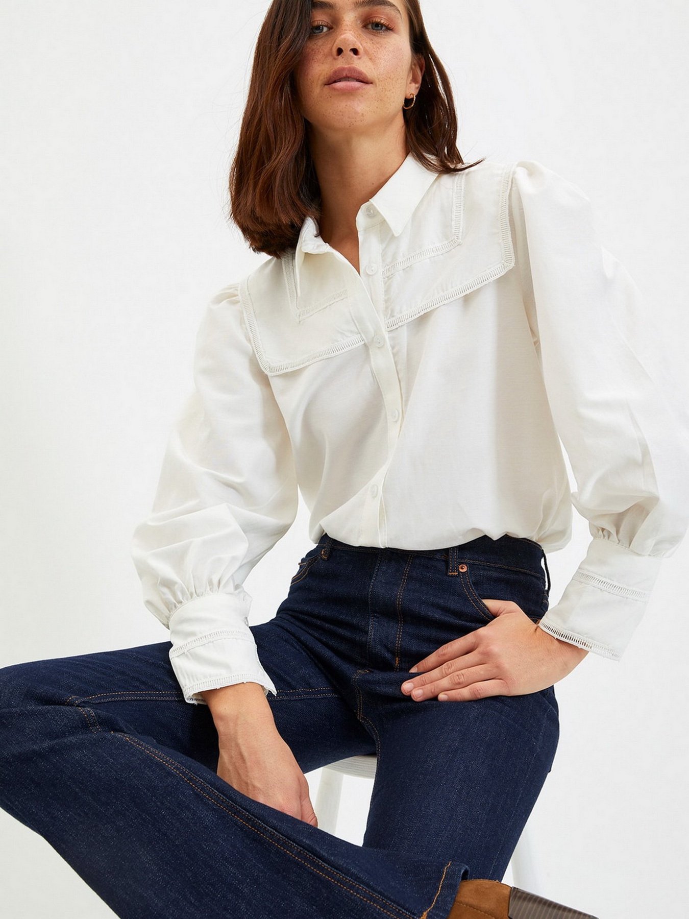 Блуза Trendyol модель TWOAW22GO0555/Ekru Фото