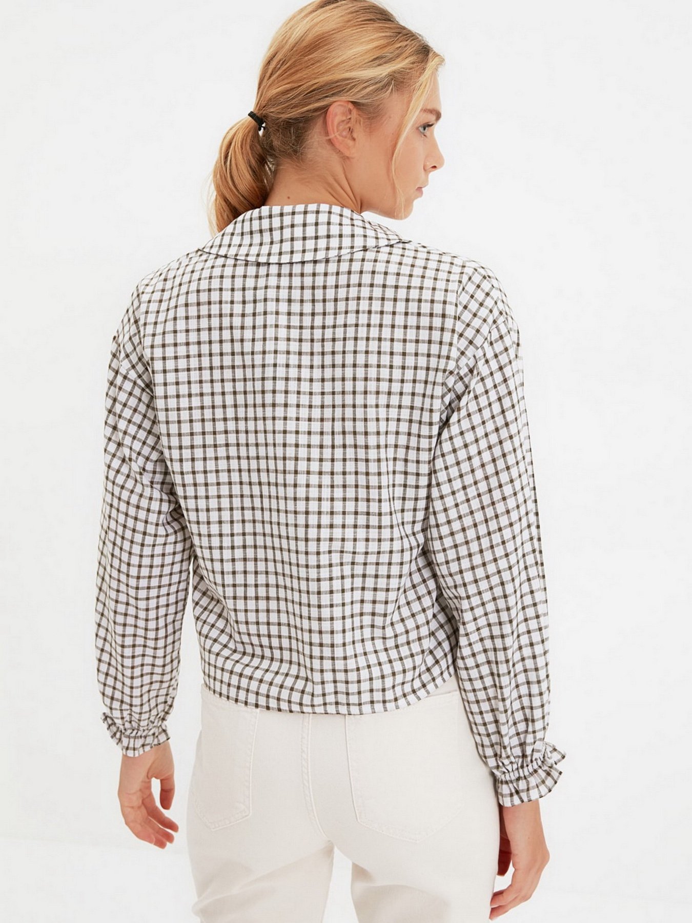 Сорочка повсякденна Trendyol модель TWOAW22GO0825/Haki Сорочка повсякденна Trendyol модель TWOAW22GO0825/Haki Фото