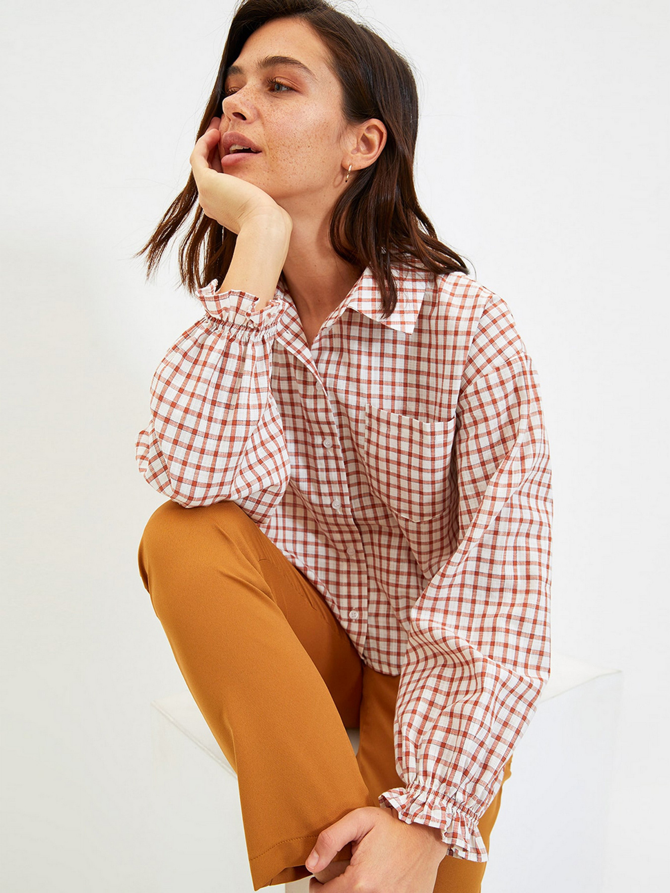 Сорочка повсякденна Trendyol модель TWOAW22GO0825/Mavi Фото