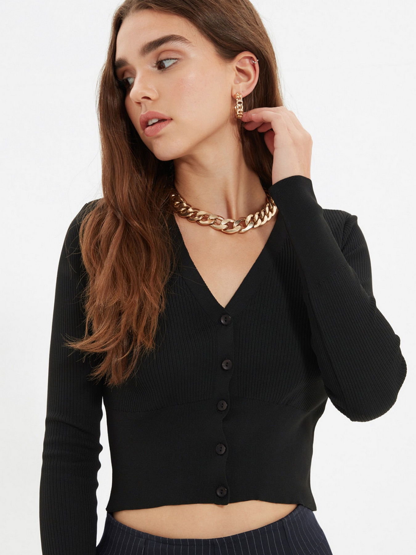 Кардиган Trendyol модель TWOAW22HI0386/Siyah Фото