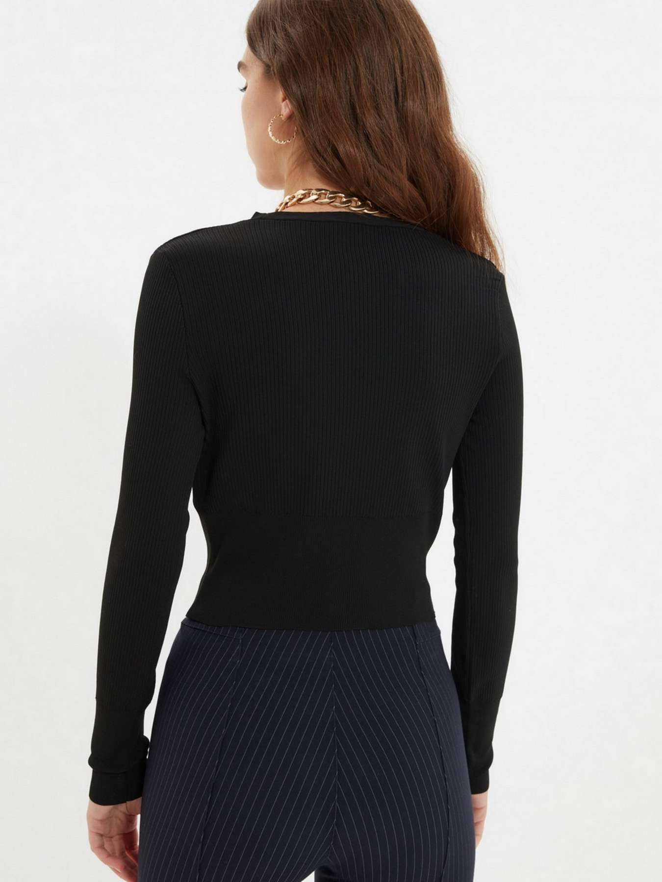 Кардиган Trendyol модель TWOAW22HI0386/Siyah Кардиган Trendyol модель TWOAW22HI0386/Siyah Фото