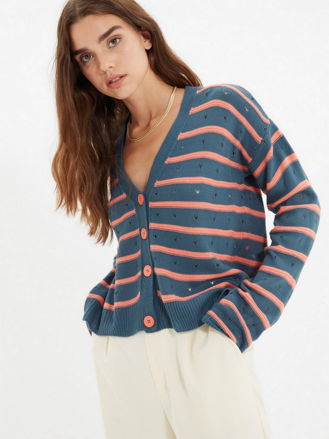 Кардиган Trendyol модель TWOAW22HI0859/Indigo Фото