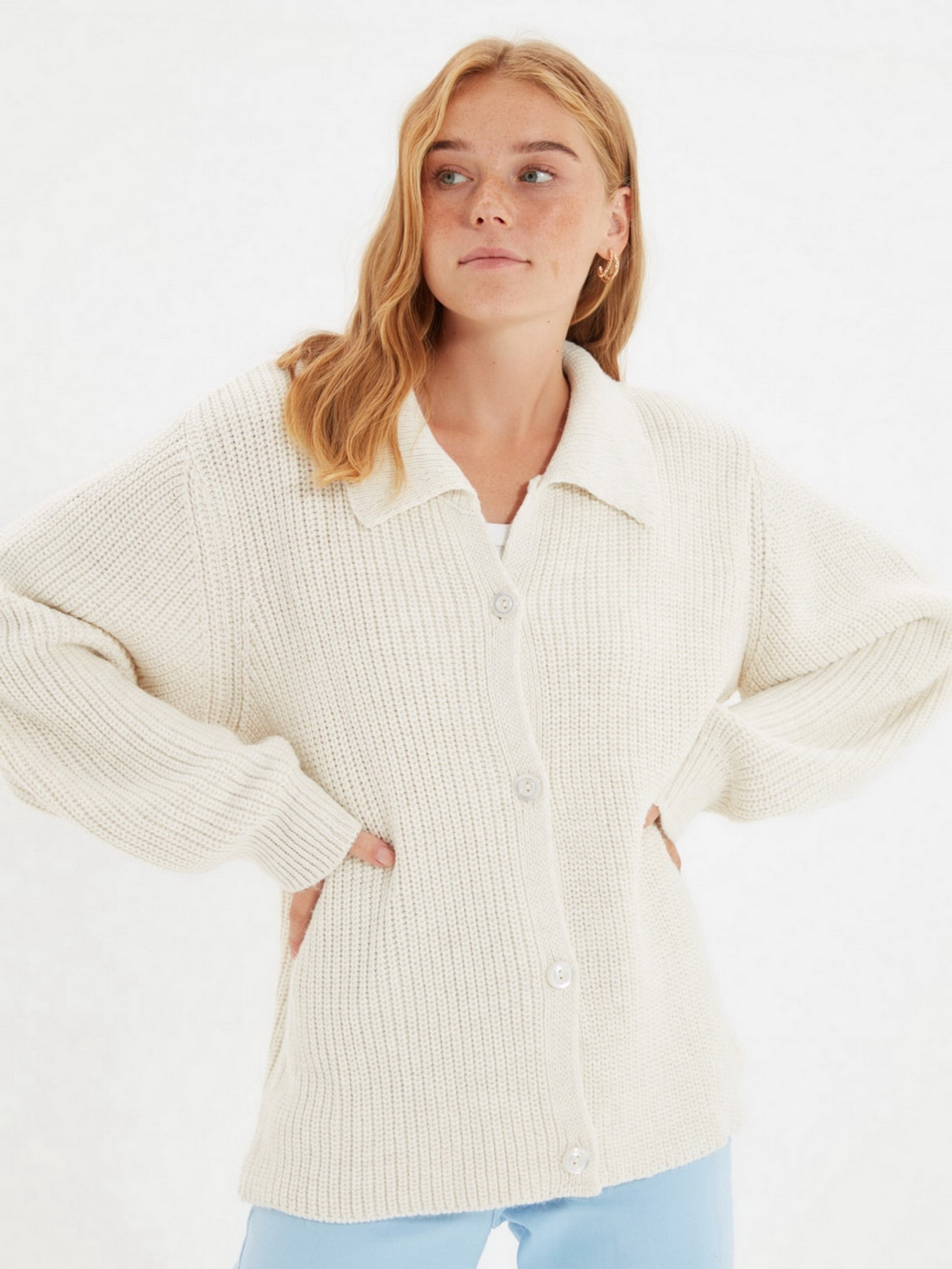 Кардиган Trendyol модель TWOAW22HI1019/Ekru Фото