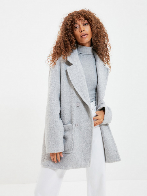 Пальто Trendyol модель TWOAW22KB0081/Gri Фото