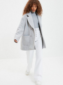 Пальто Trendyol модель TWOAW22KB0081/Gri Фото