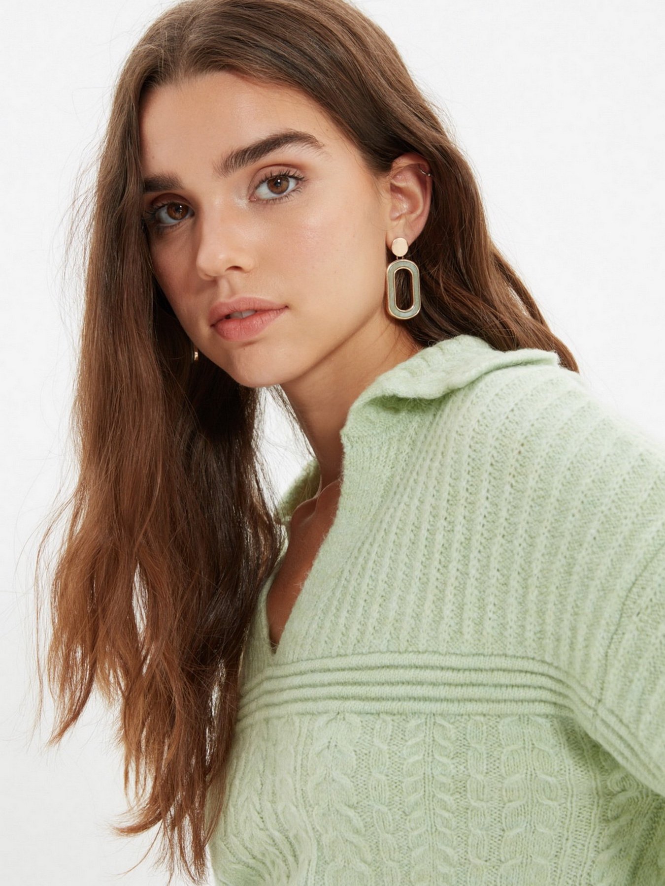 Свитер Trendyol модель TWOAW22KZ1084/Mint Фото