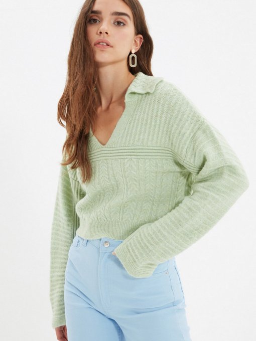 Свитер Trendyol модель TWOAW22KZ1084/Mint Фото