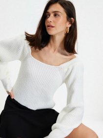 Светр Trendyol модель TWOAW22KZ1248/Ekru Фото