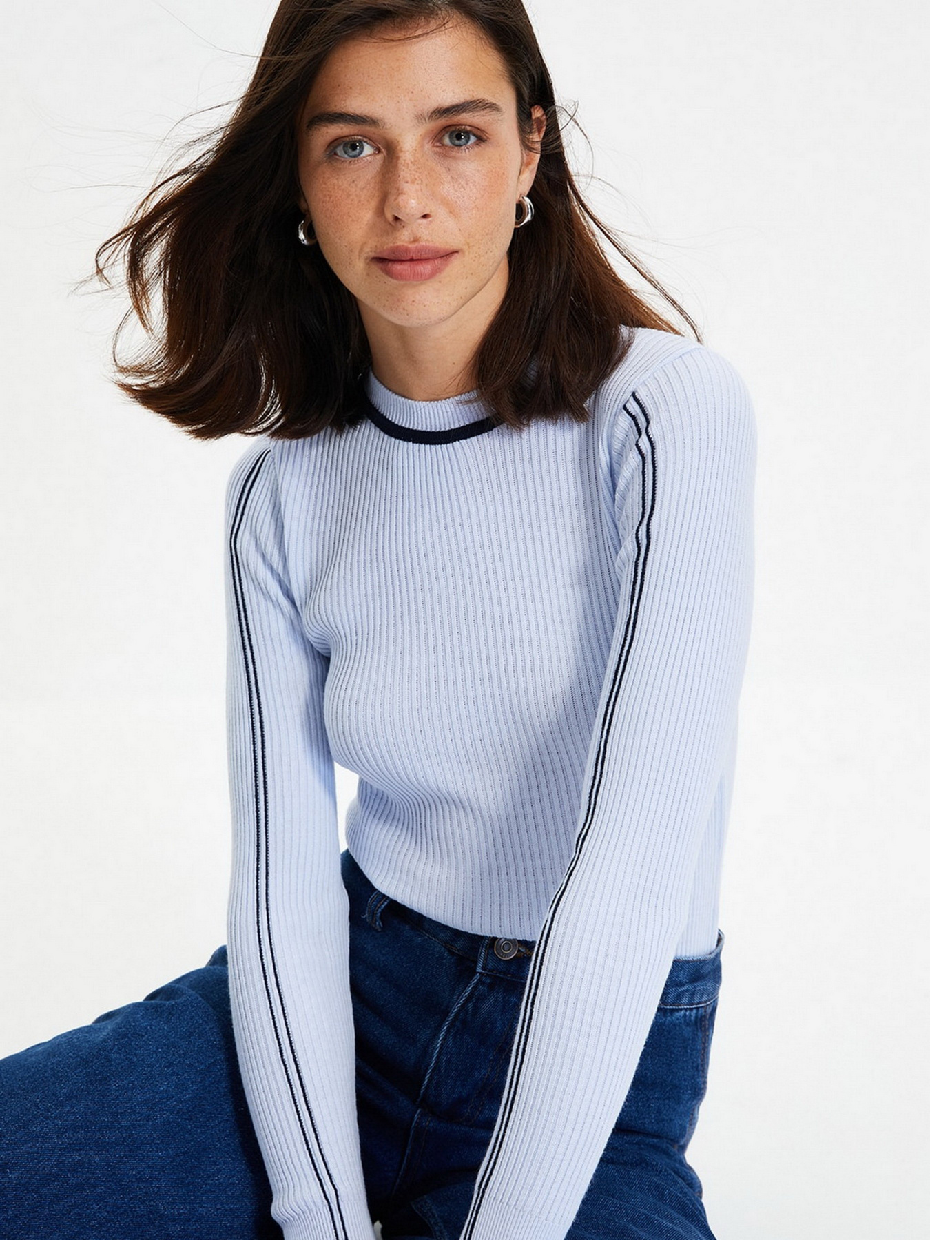 Лонгслів Trendyol модель TWOAW22KZ1518/Acik Mavi Фото