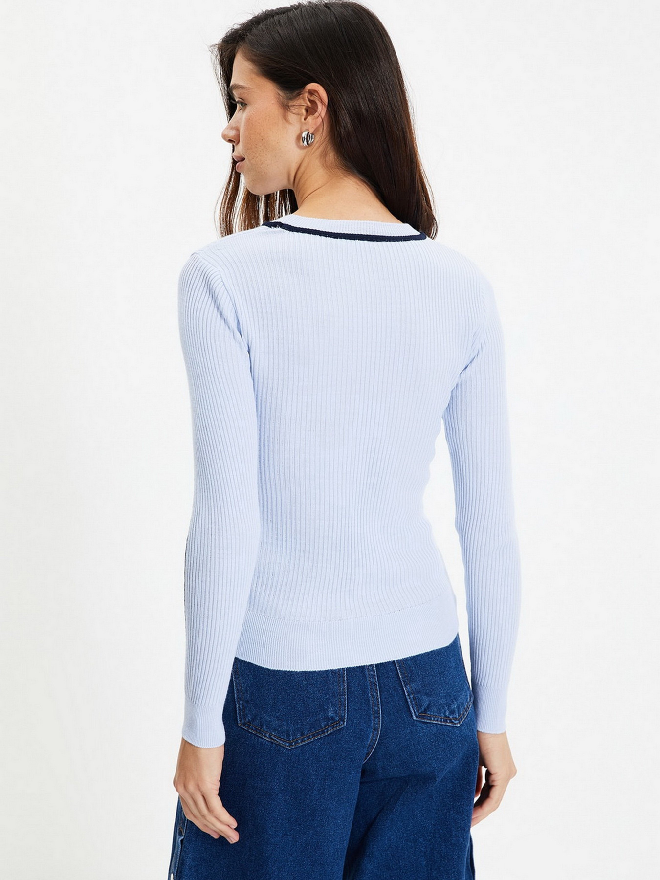 Лонгслів Trendyol модель TWOAW22KZ1518/Acik Mavi Фото
