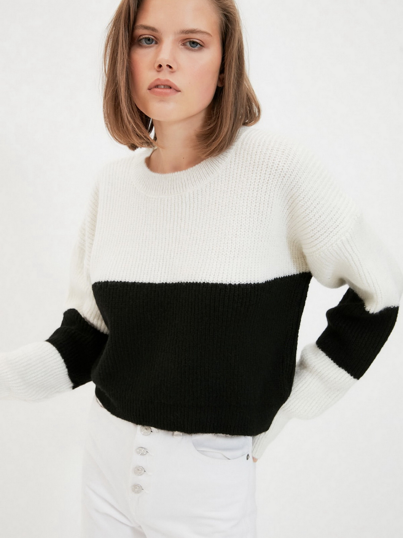 Свитер Trendyol модель TWOAW22KZ1521/Ekru Фото