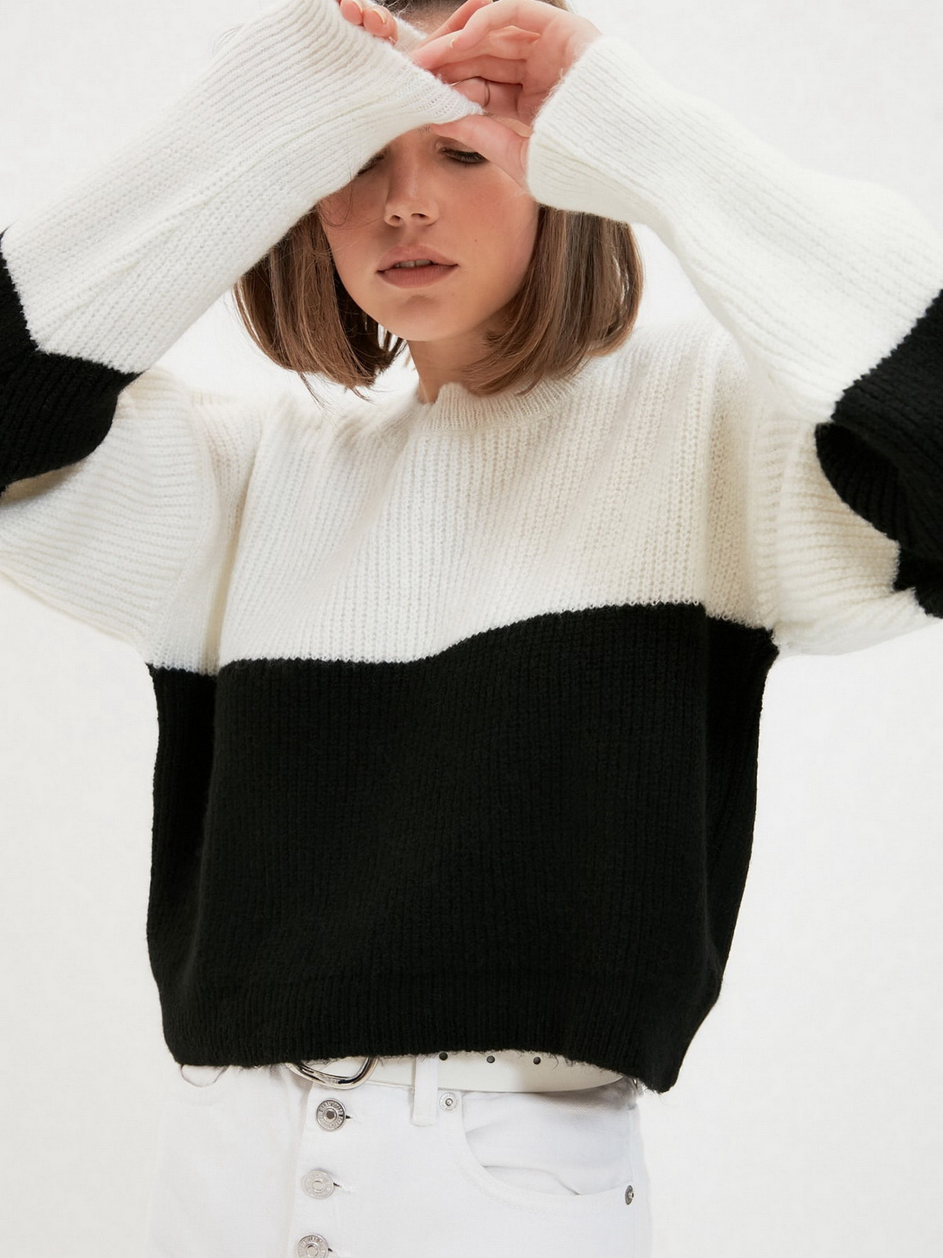 Свитер Trendyol модель TWOAW22KZ1521/Ekru Свитер Trendyol модель TWOAW22KZ1521/Ekru Фото