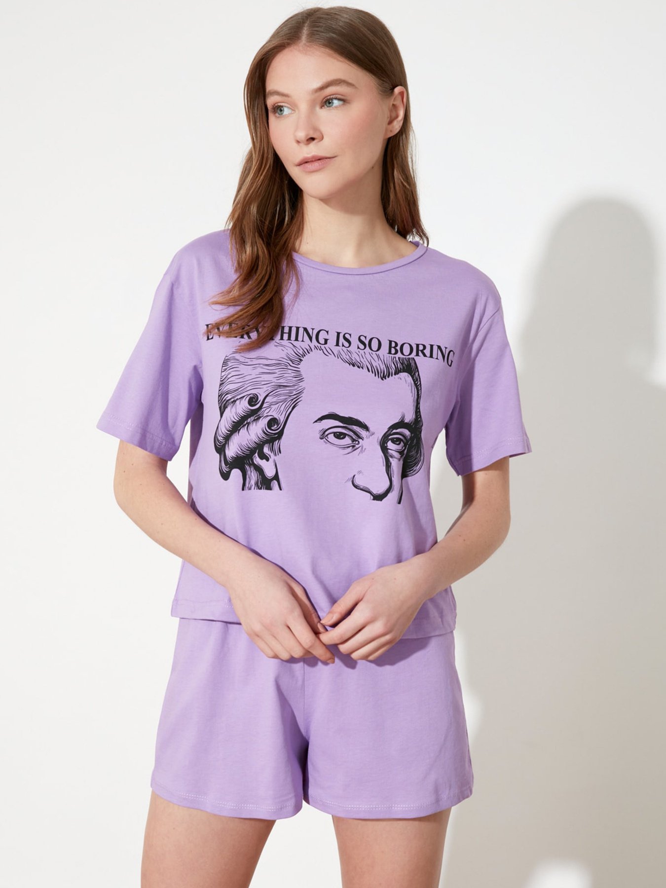 Пижама Trendyol модель THMSS21PT0711/Lila Фото