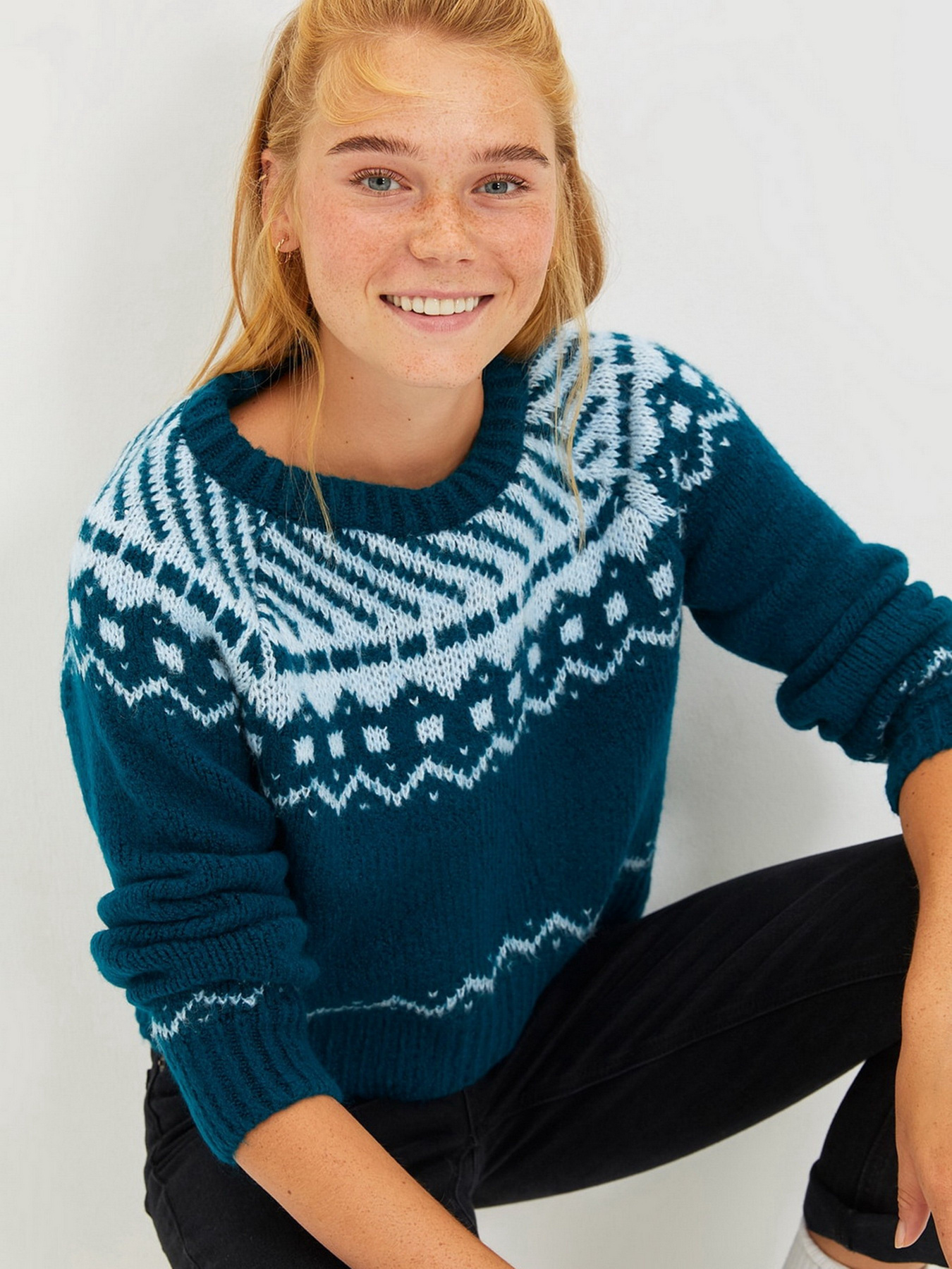 Свитер Trendyol модель TWOAW22KZ1536/Petrol Фото