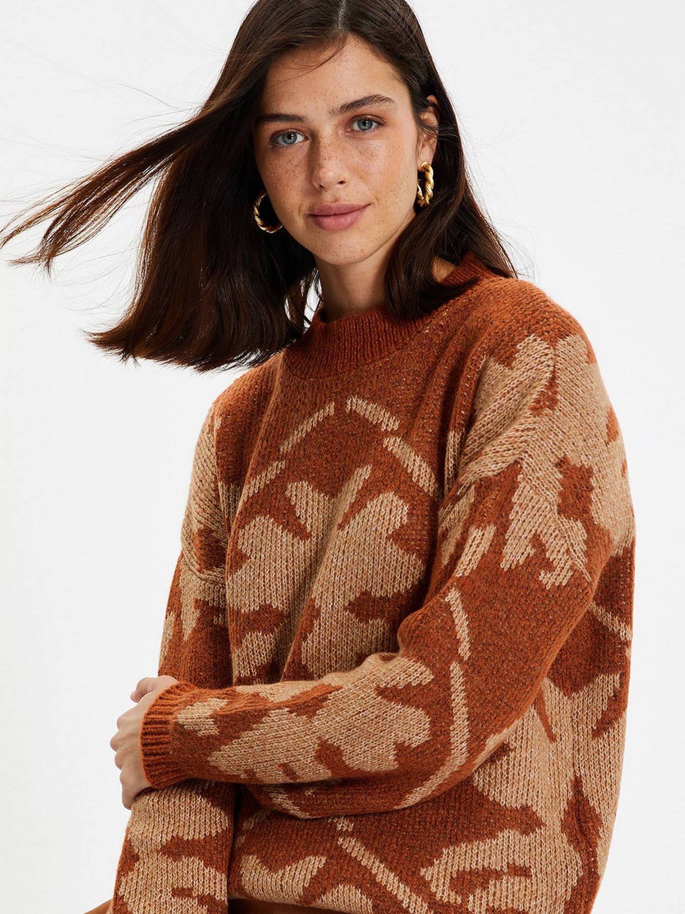 Свитер Trendyol модель TWOAW22KZ1661/Kiremit Свитер Trendyol модель TWOAW22KZ1661/Kiremit Фото