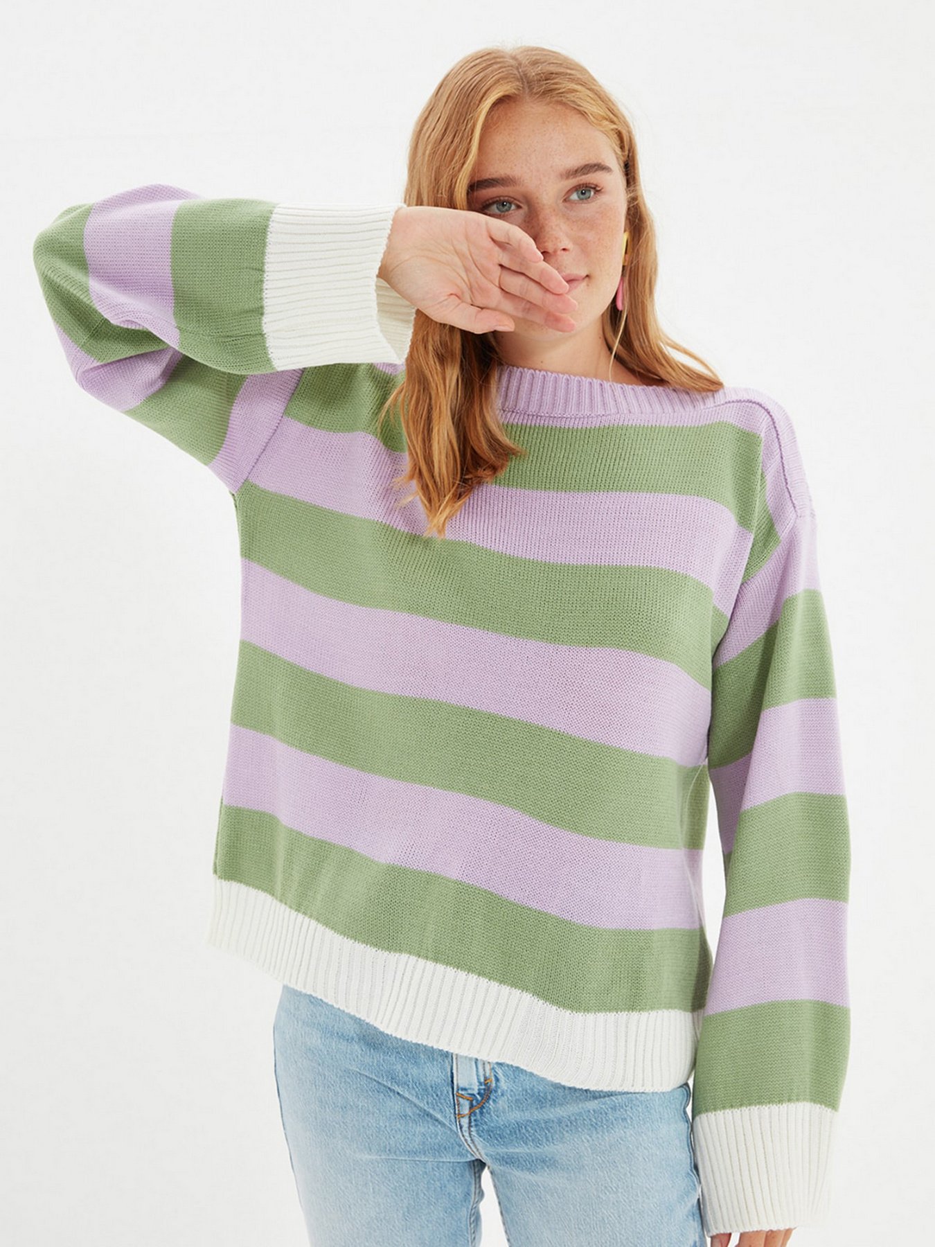 Свитер Trendyol модель TWOAW22KZ1706/Lila Фото