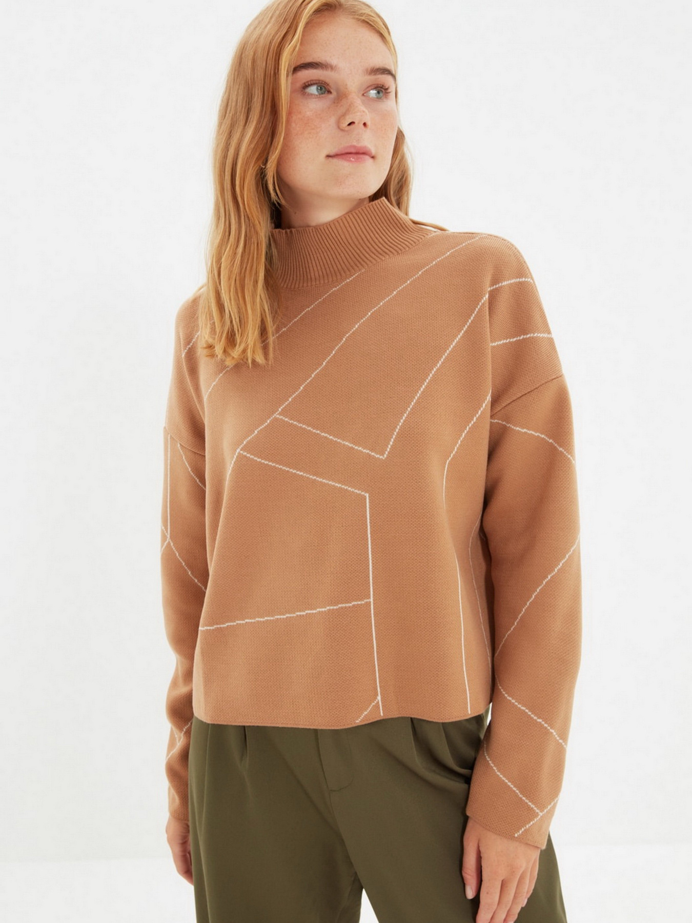 Свитер Trendyol модель TWOAW22KZ1784/Camel Свитер Trendyol модель TWOAW22KZ1784/Camel Фото