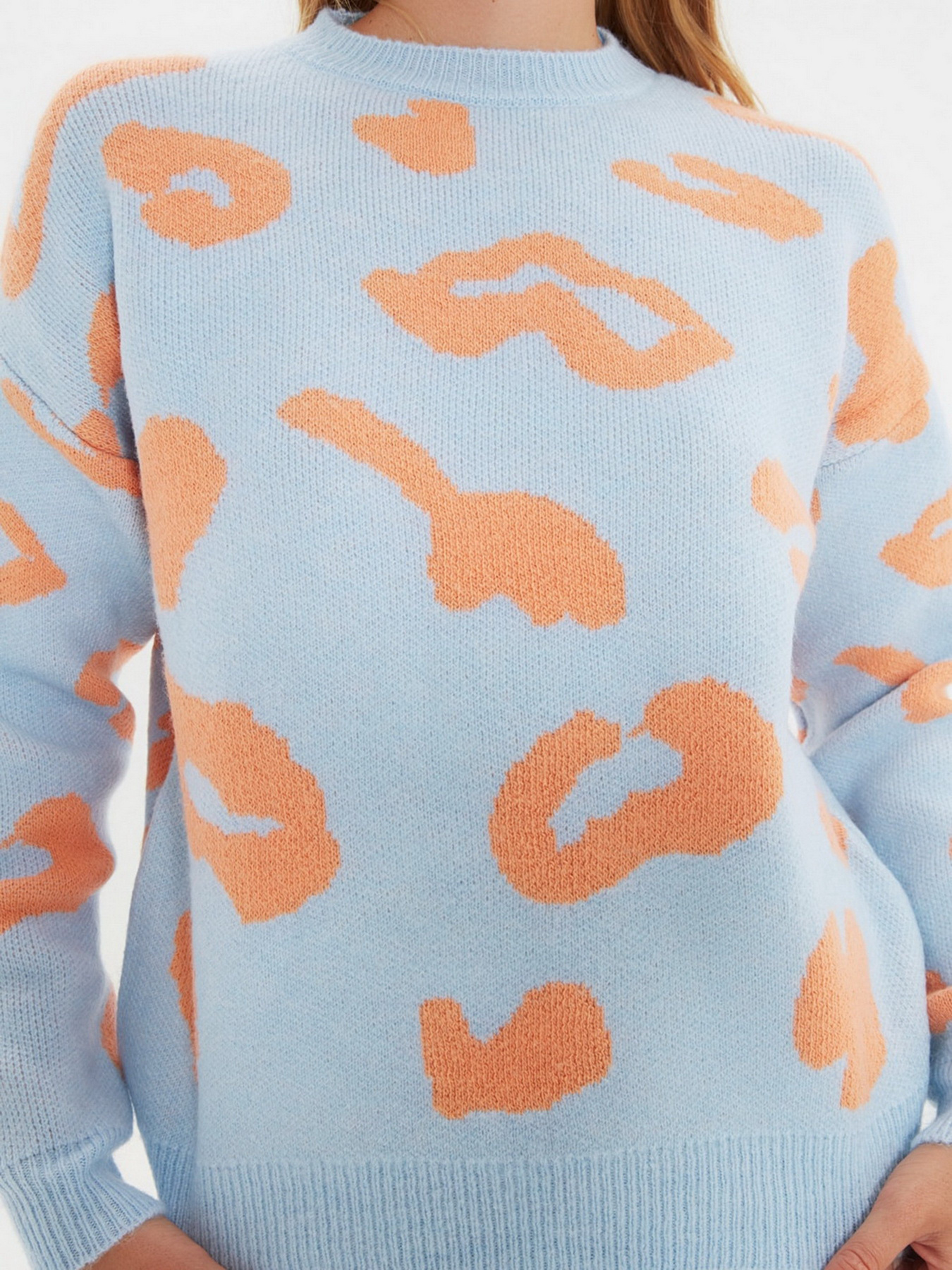 Свитер Trendyol модель TWOAW22KZ1797/Acik Mavi Свитер Trendyol модель TWOAW22KZ1797/Acik Mavi Фото