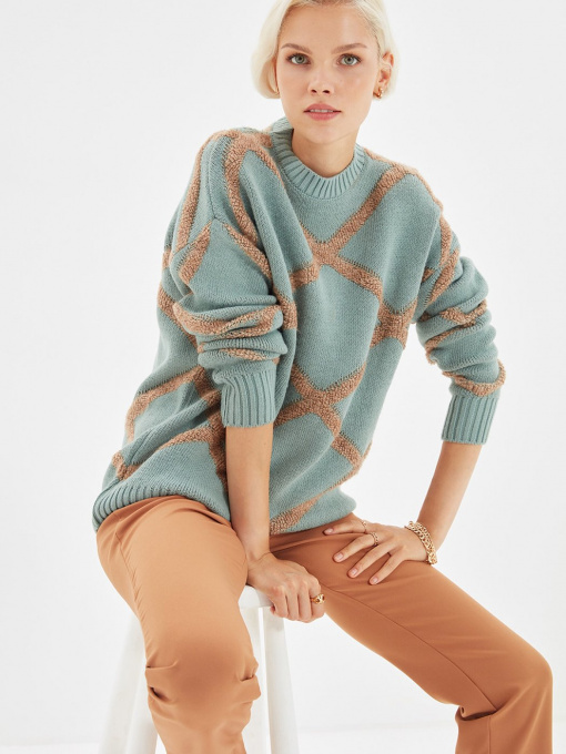 Свитер Trendyol модель TWOAW22KZ1798/Mint Фото