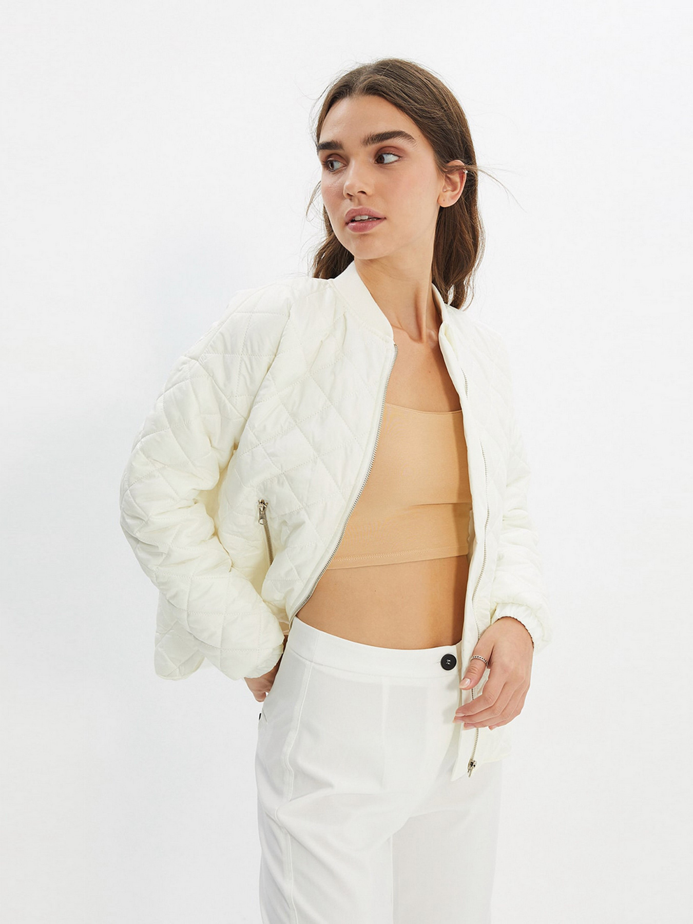 Демісезонна куртка Trendyol модель TWOAW22MO0205/Ekru Фото