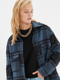 Куртка-сорочка Trendyol модель TWOAW22MO0355/Lacivert Фото