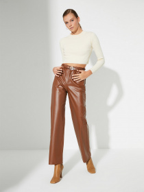 Брюки повседневные Trendyol модель TWOAW22PL0008/Camel Фото