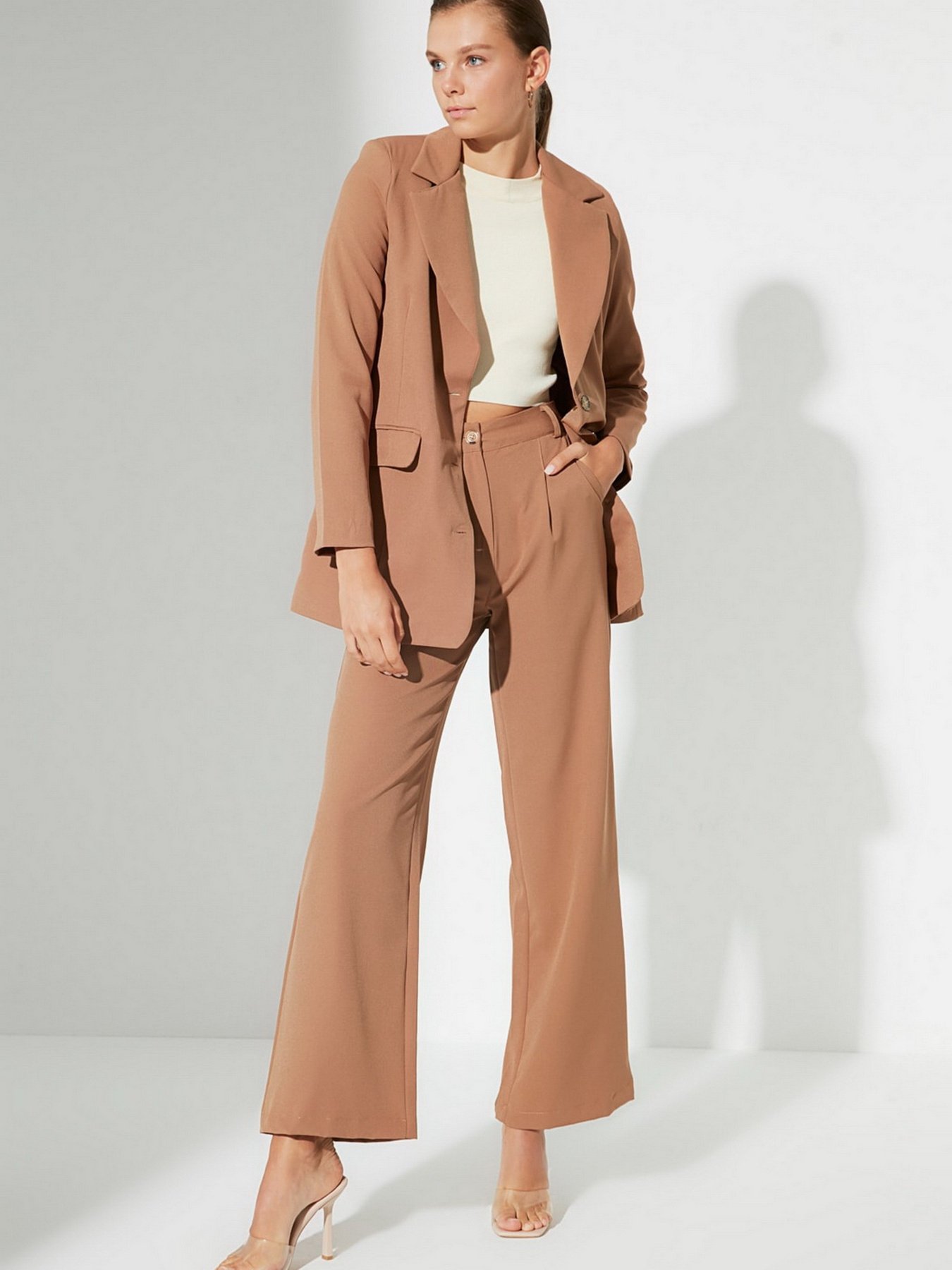 Брюки палаццо Trendyol модель TWOAW22PL0154/Kahverengi Фото