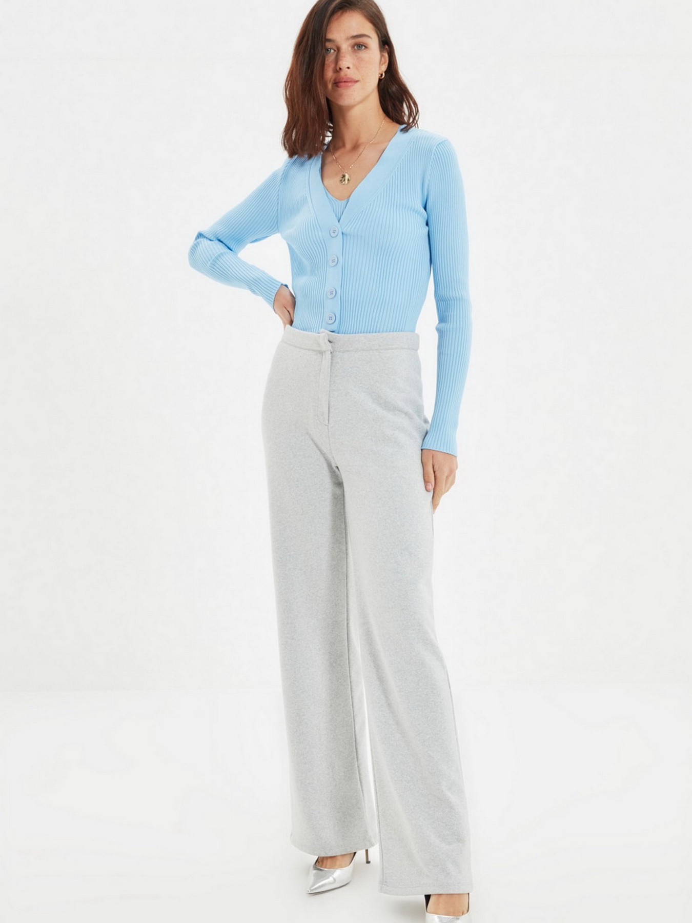 Штани повсякденні Trendyol модель TWOAW22PL0176/Gri Фото