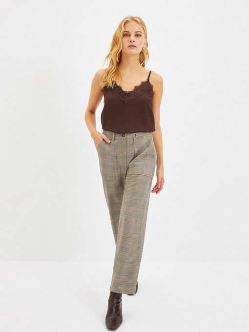 Брюки повседневные Trendyol модель TWOAW22PL0179/Gri Фото