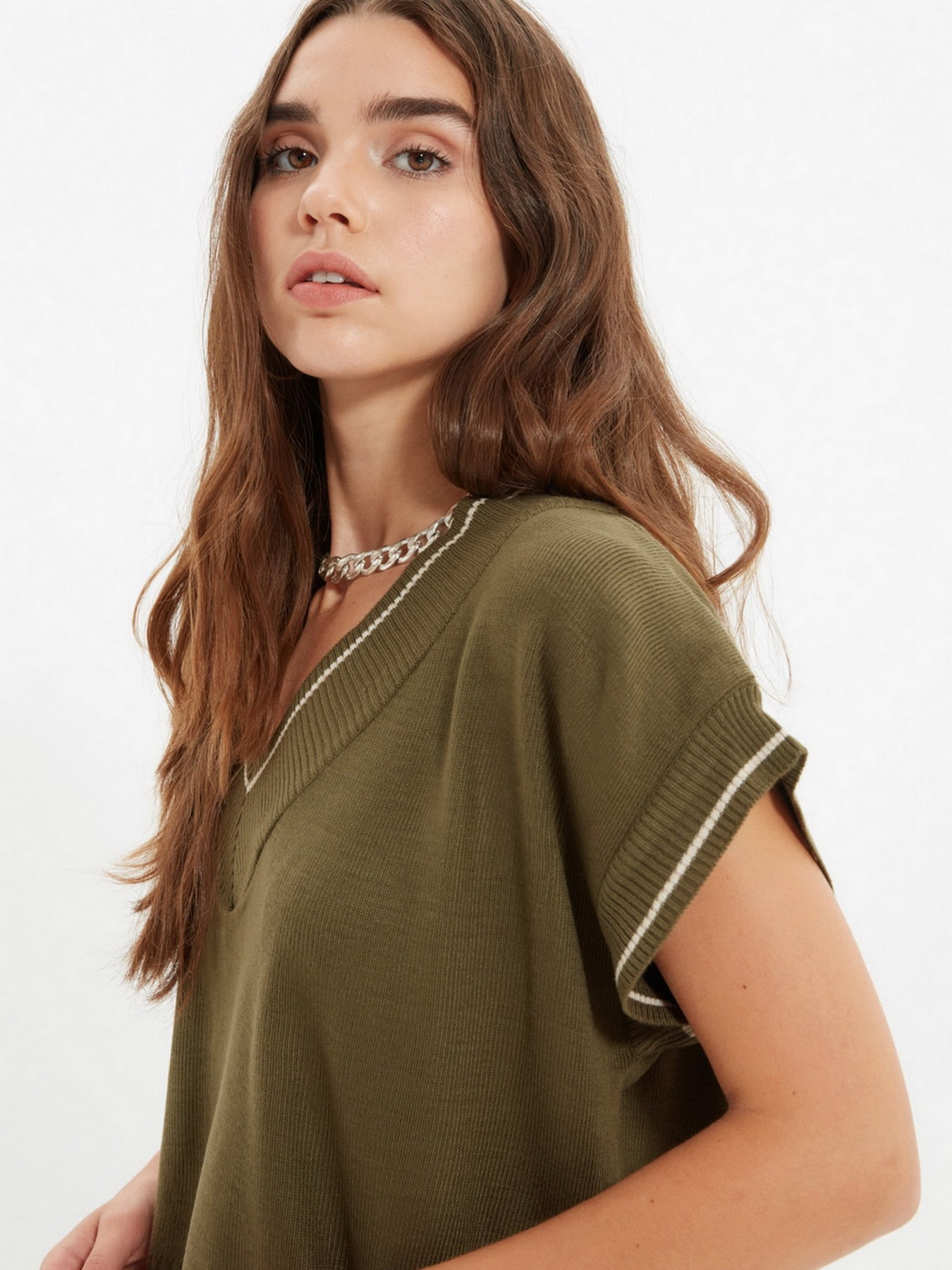 Жилет Trendyol модель TWOAW22SV0055/Haki Фото