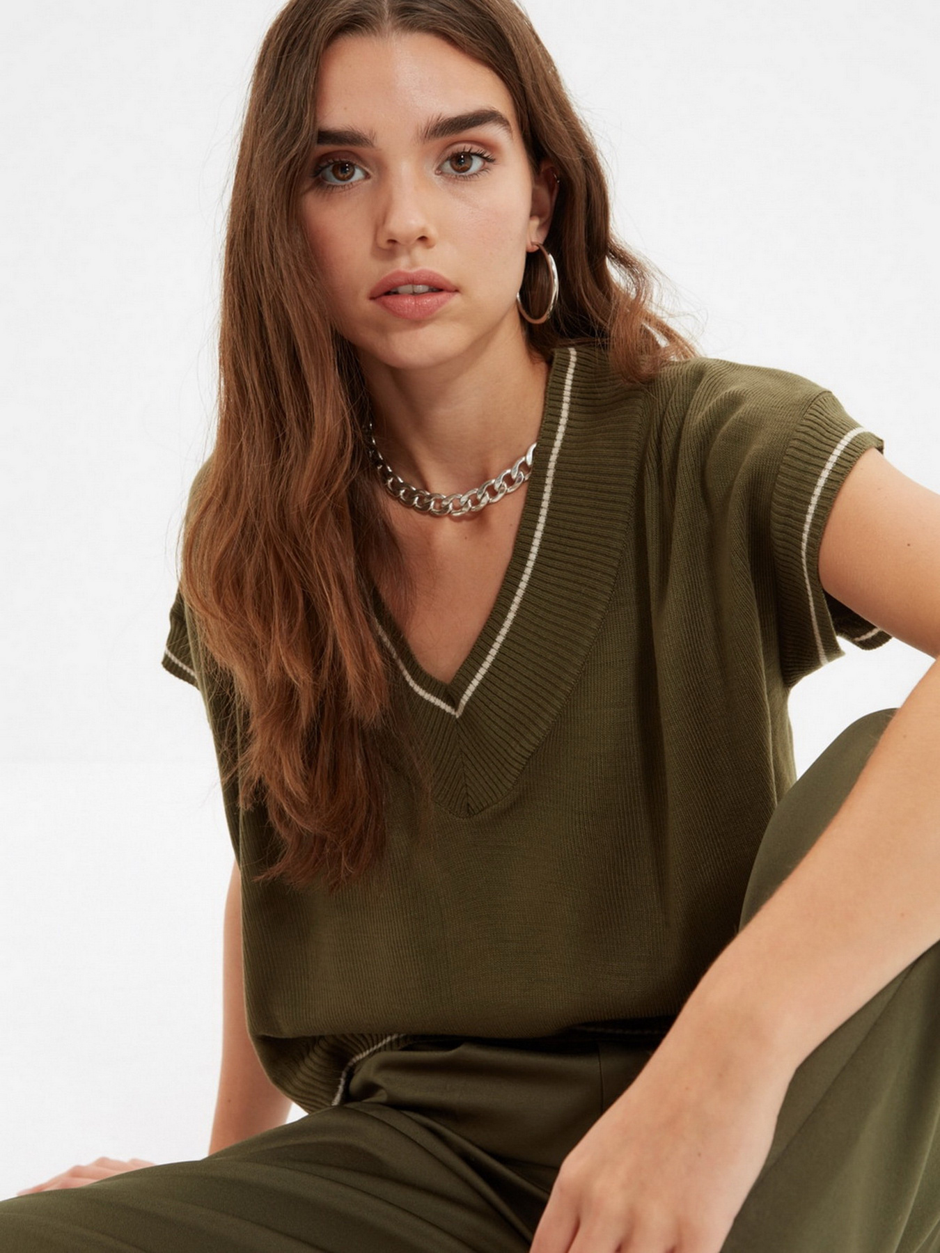 Жилет Trendyol модель TWOAW22SV0055/Haki Фото