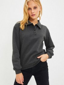 Свитшот Trendyol модель TWOAW22SW0423/Antrasit Свитшот Trendyol модель TWOAW22SW0423/Antrasit Фото