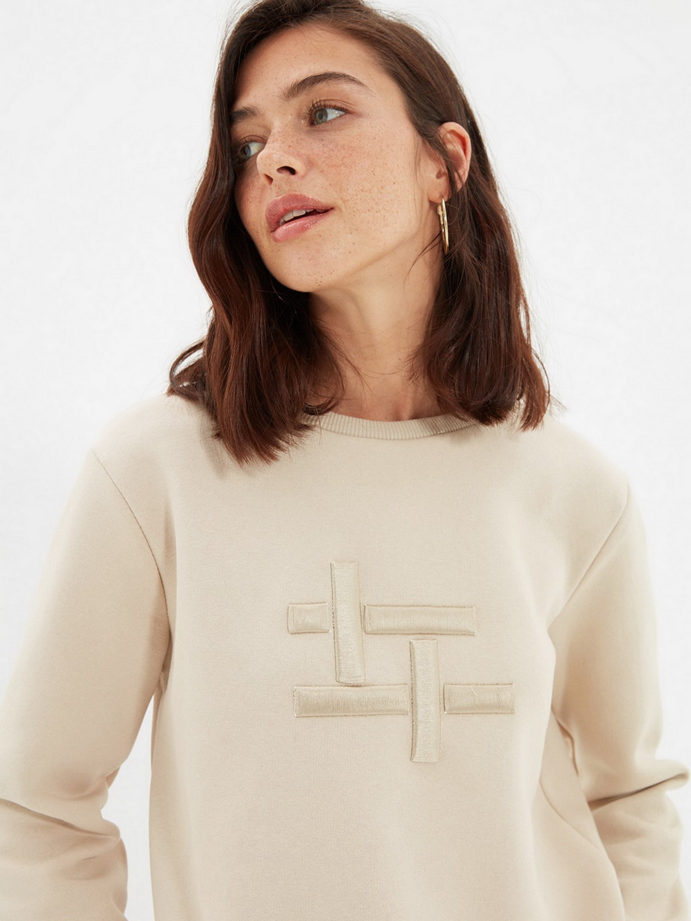 Свитшот Trendyol модель TWOAW22SW0426/Bej Фото