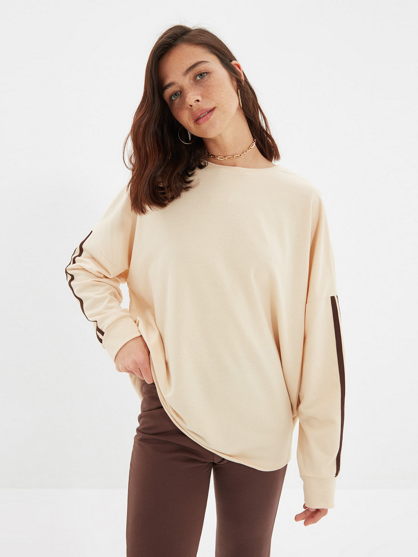 Свитшот Trendyol модель TWOAW22SW1258/Bej Фото