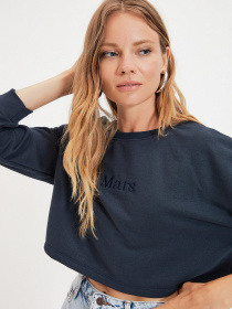 Свитшот Trendyol модель TWOSS20SW0150/Lacivert Свитшот Trendyol модель TWOSS20SW0150/Lacivert Фото